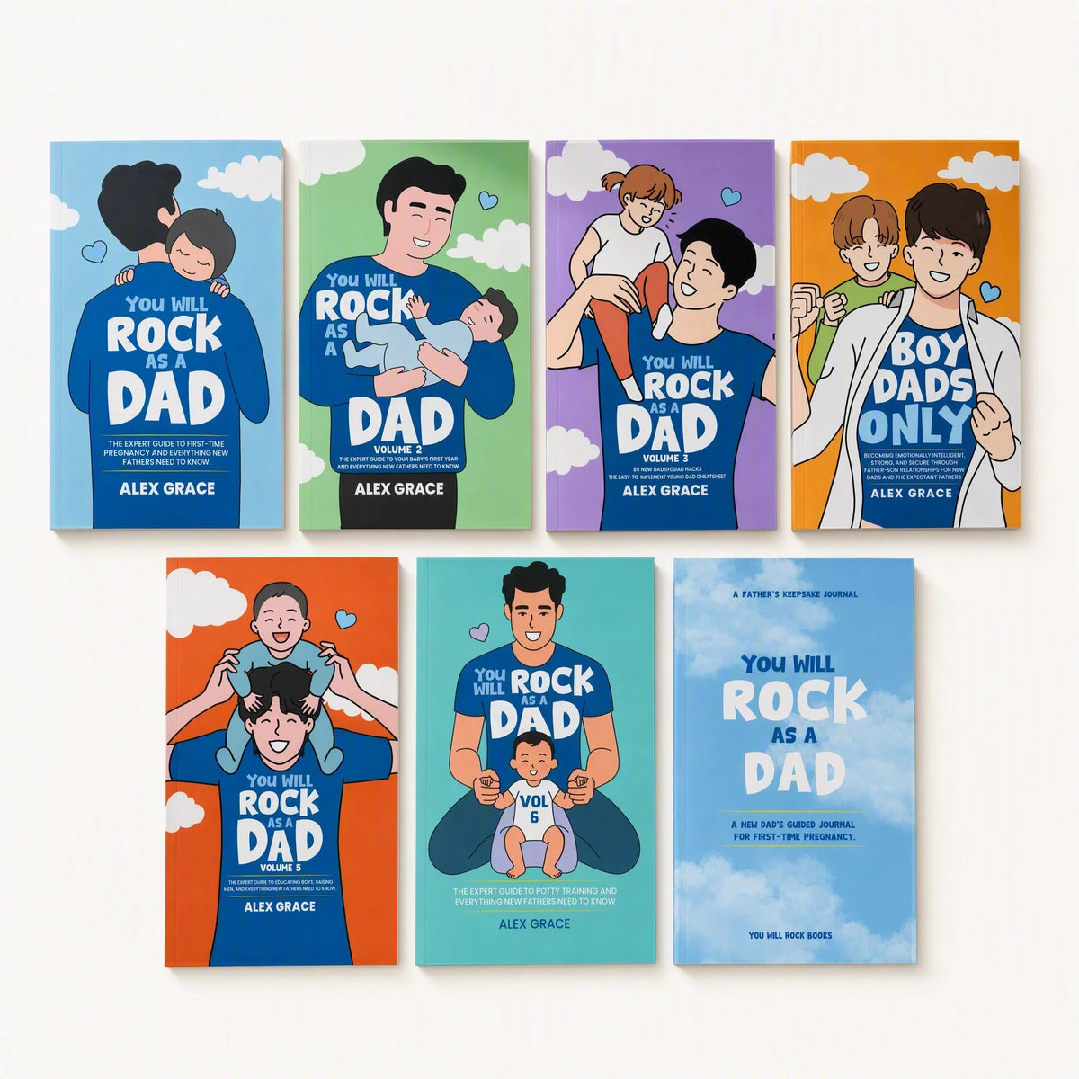 You Will Rock As a Dad! Volumes 1–6 + Guided Journal — Complete Dad Collection — paperback set