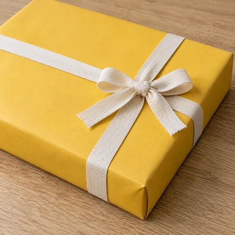 The gift, packaged and ready to give
