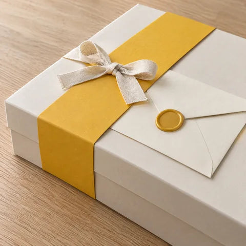 The gift, packaged and ready to give
