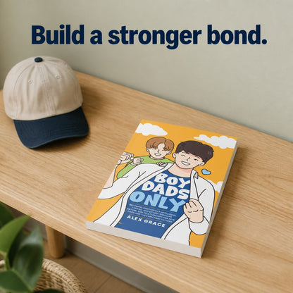 Boy Dads Only — book in an everyday setting
