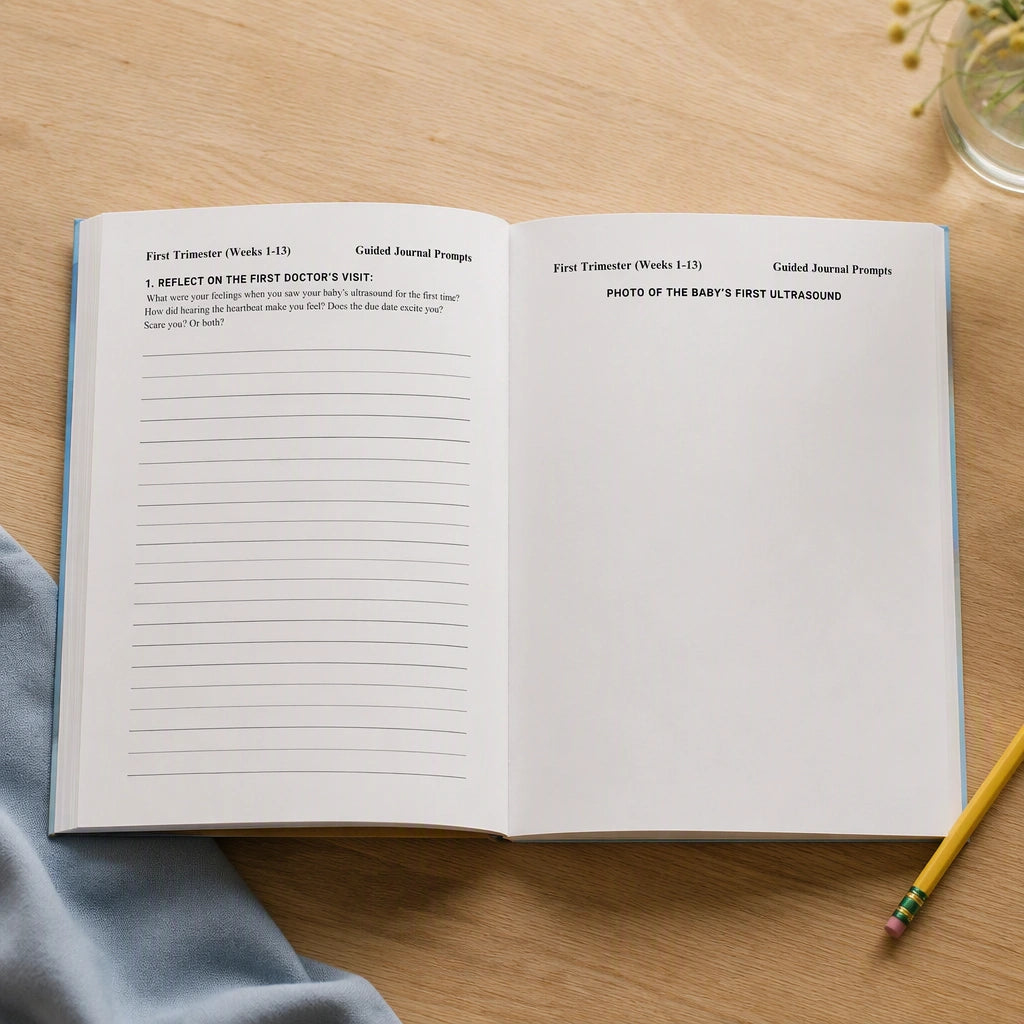The Dad Guided Journal shown open