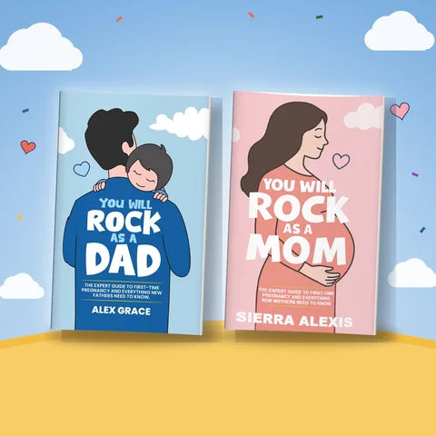 Dad Volume 1 and Mom Volume 1 paperbacks together